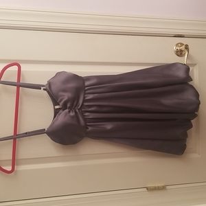 Gray Satin Bubble Dress
